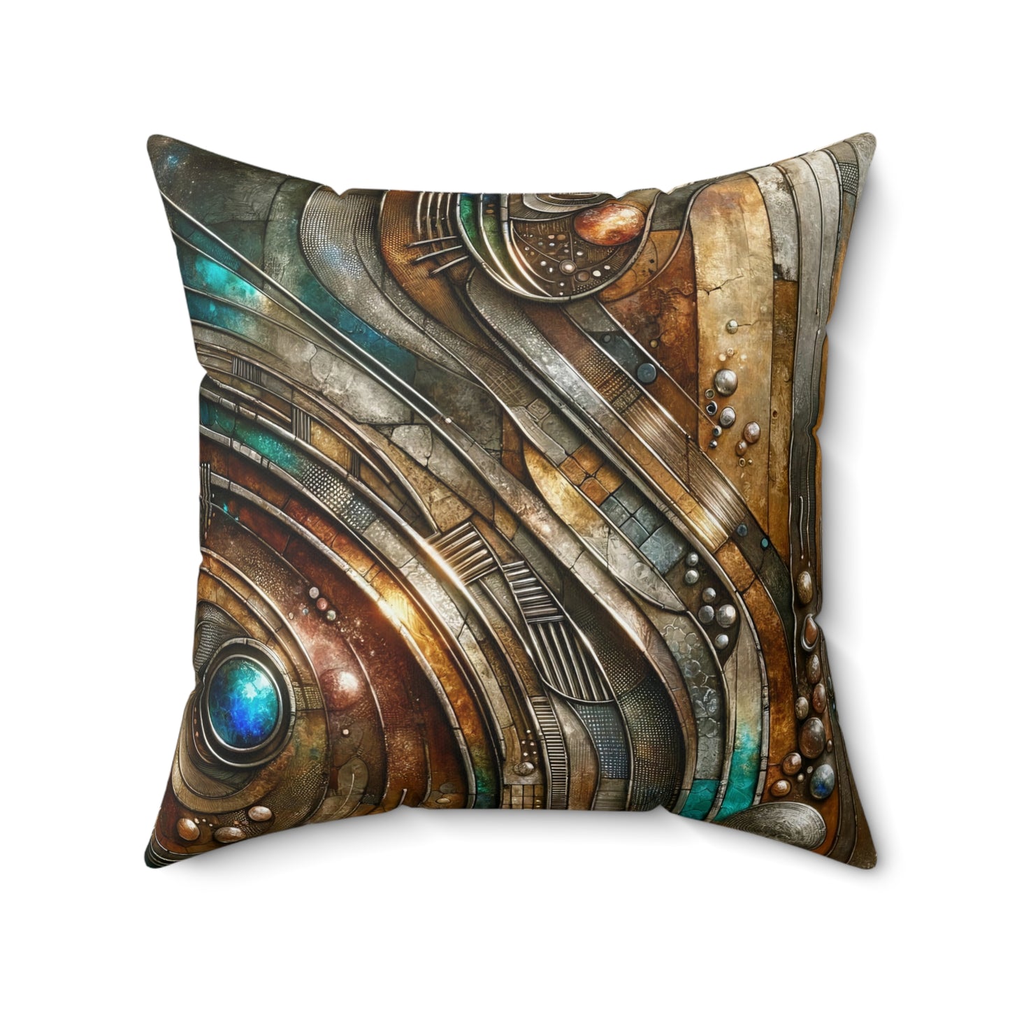 Spun Polyester Square Pillow - Chromatic Reverie 1 ©2024