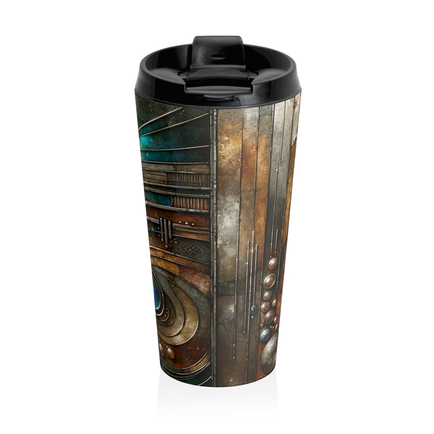 Stainless Steel Travel Mug - Chromatic Reverie 1 ©2024