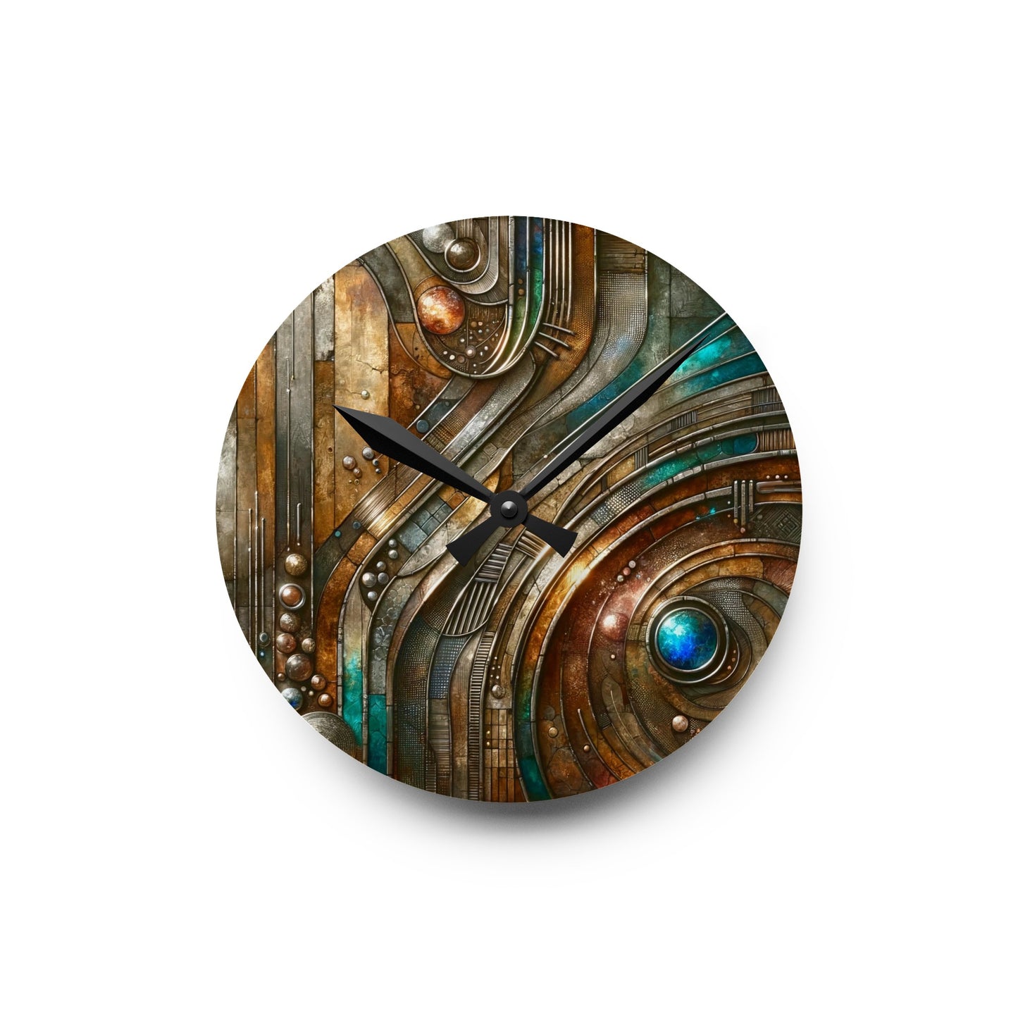 Acrylic Wall Clock - Chromatic Reverie 1 ©2024