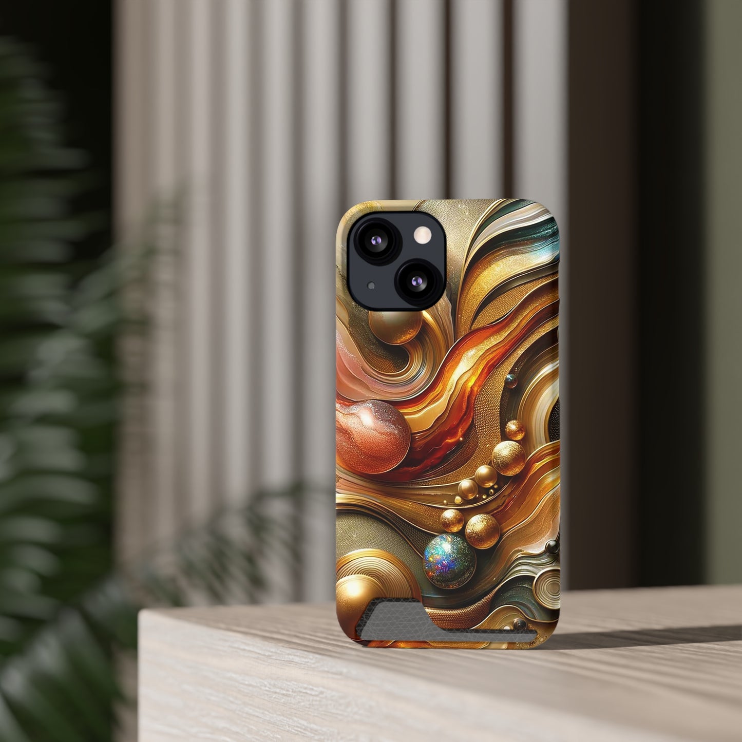 Phone Case with Card Holder - Love's Impact ©2024