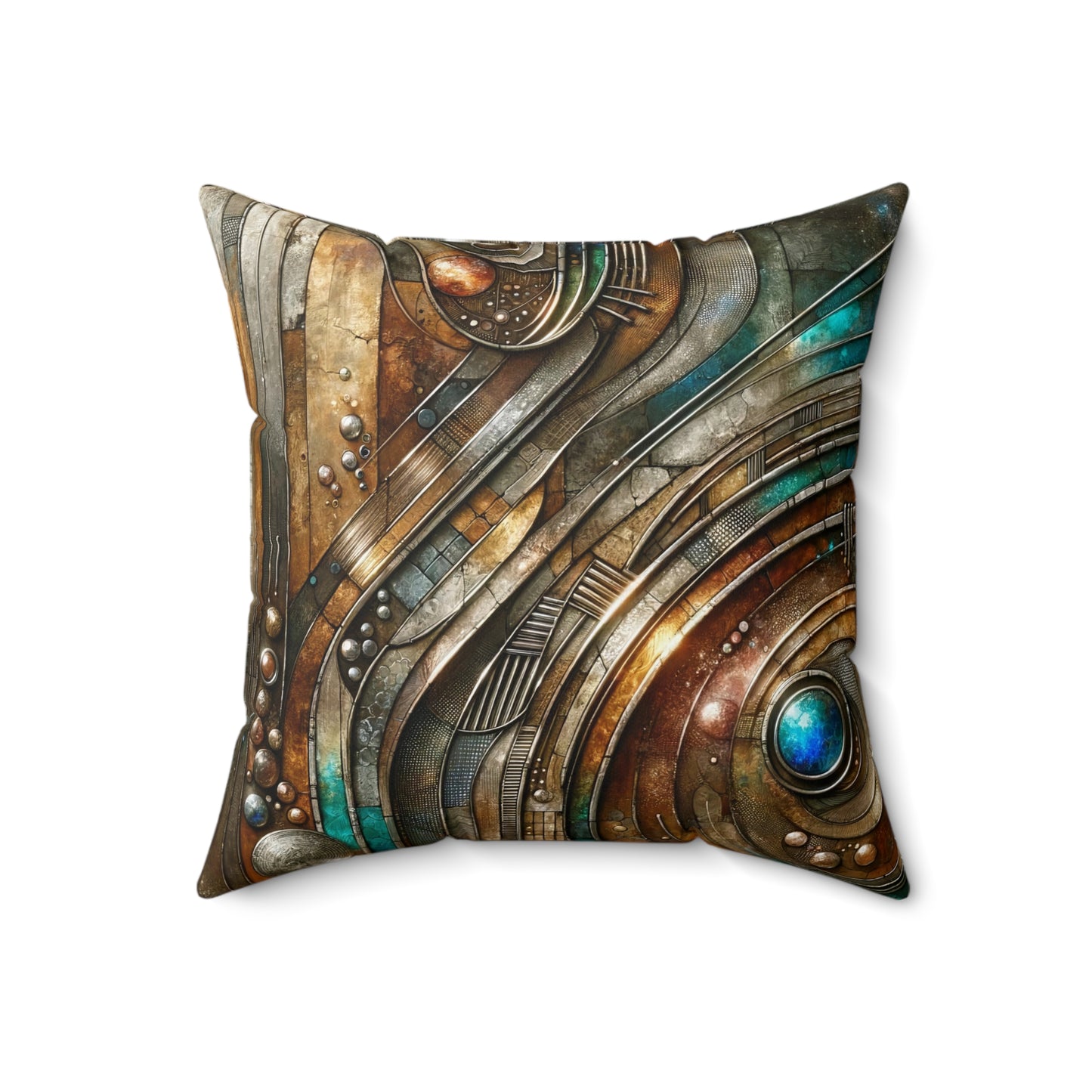 Spun Polyester Square Pillow - Chromatic Reverie 1 ©2024