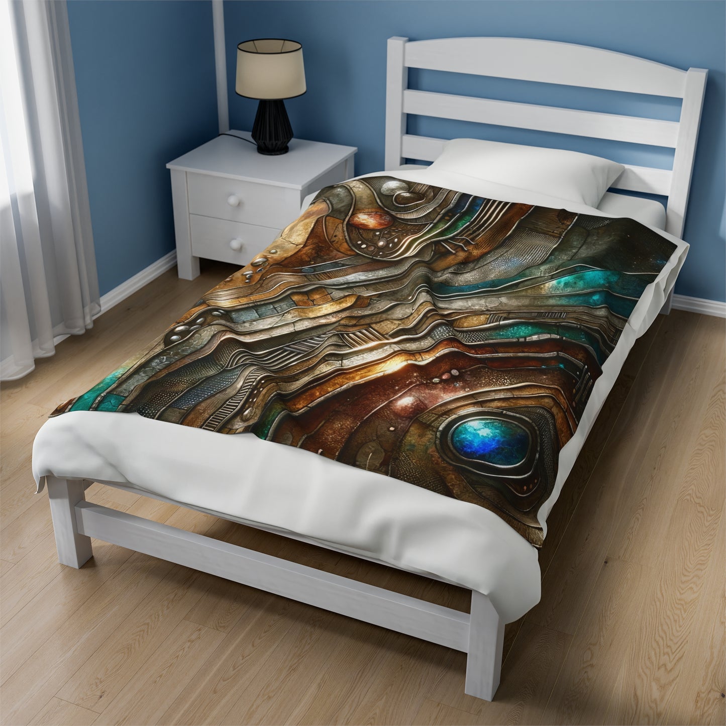 Velveteen Plush Blanket - Chromatic Reverie 1 ©2024