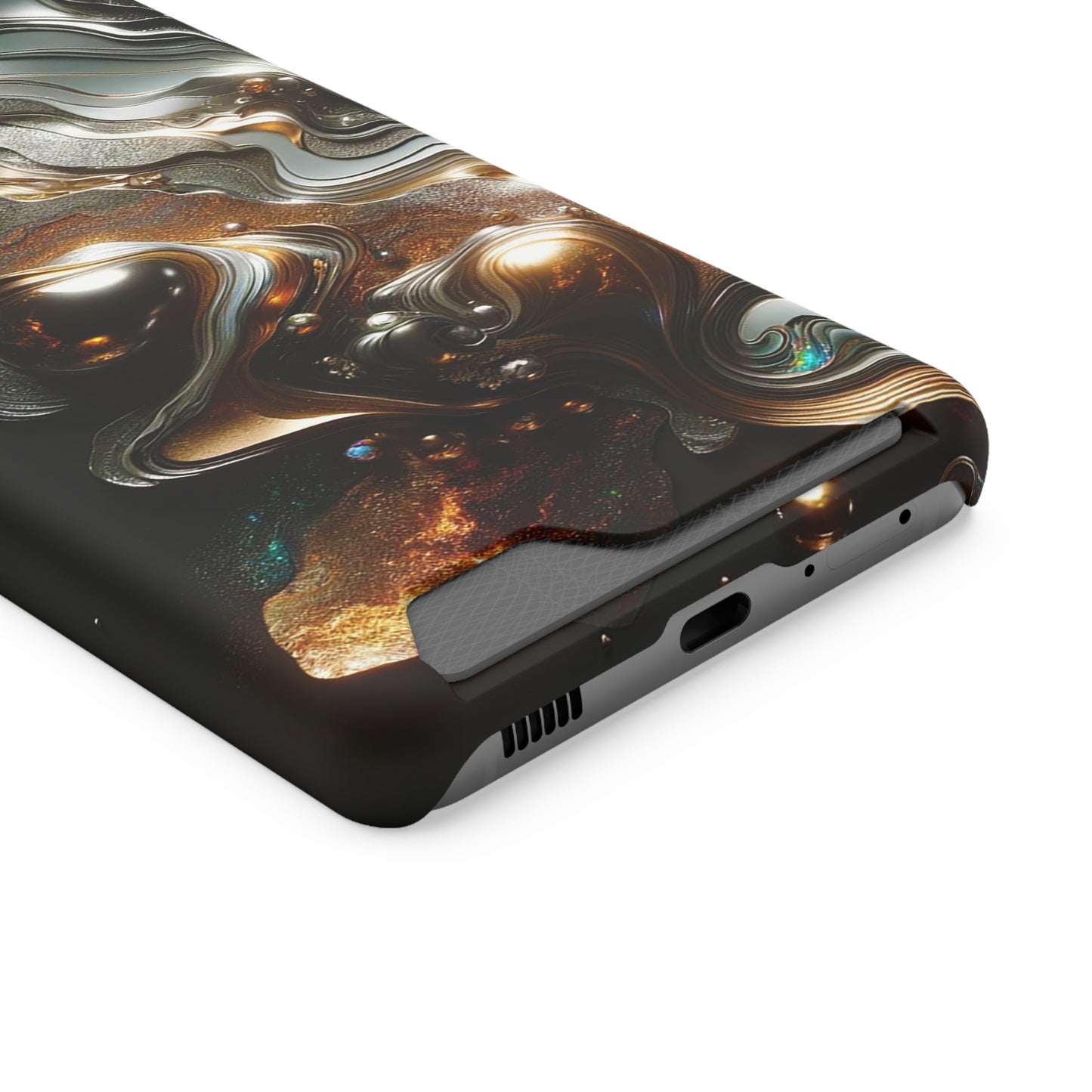 Phone Case with Card Holder - Fused Opulence ©2024