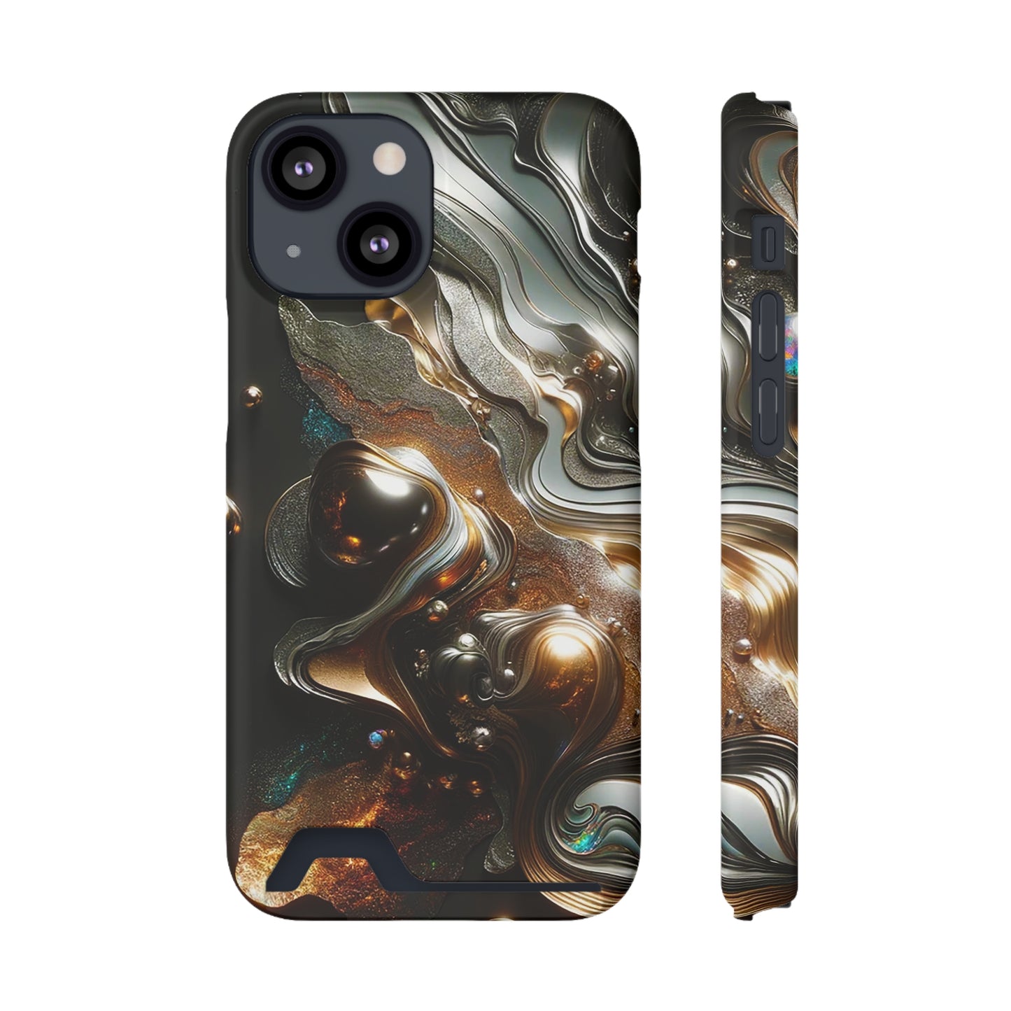 Phone Case with Card Holder - Fused Opulence ©2024