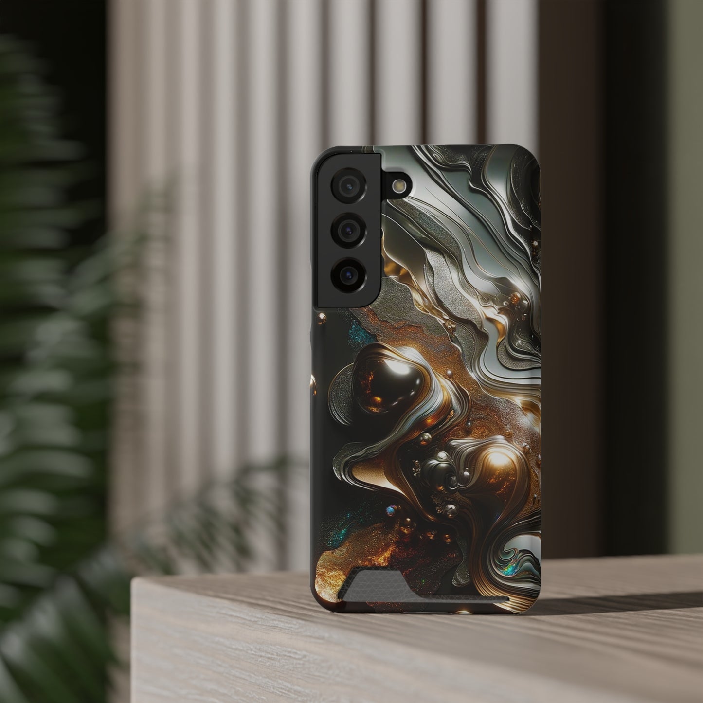 Phone Case with Card Holder - Fused Opulence ©2024