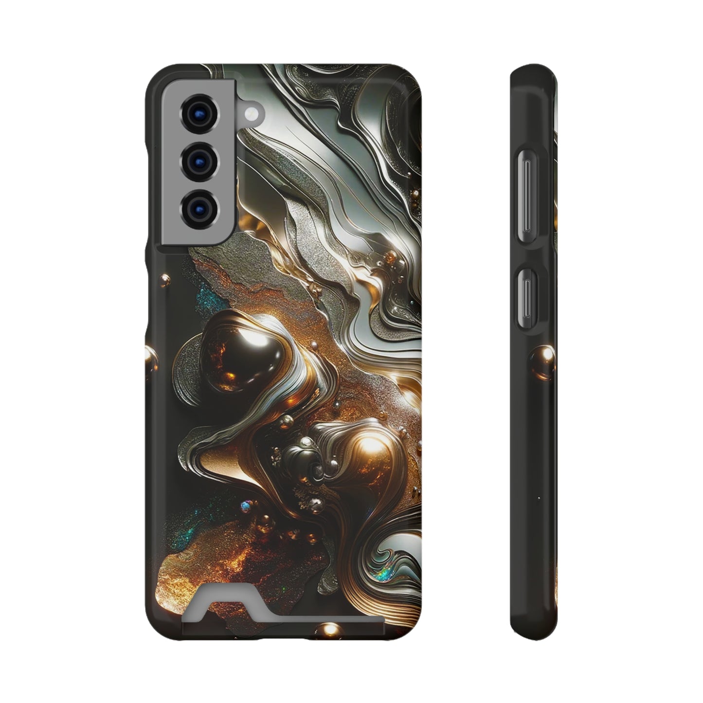 Phone Case with Card Holder - Fused Opulence ©2024