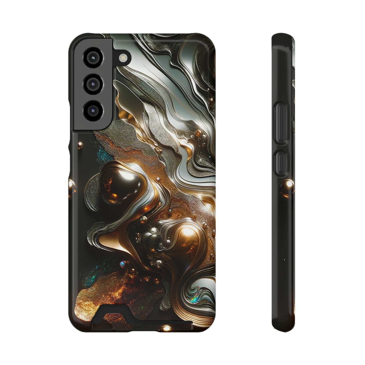 Phone Case with Card Holder - Fused Opulence ©2024