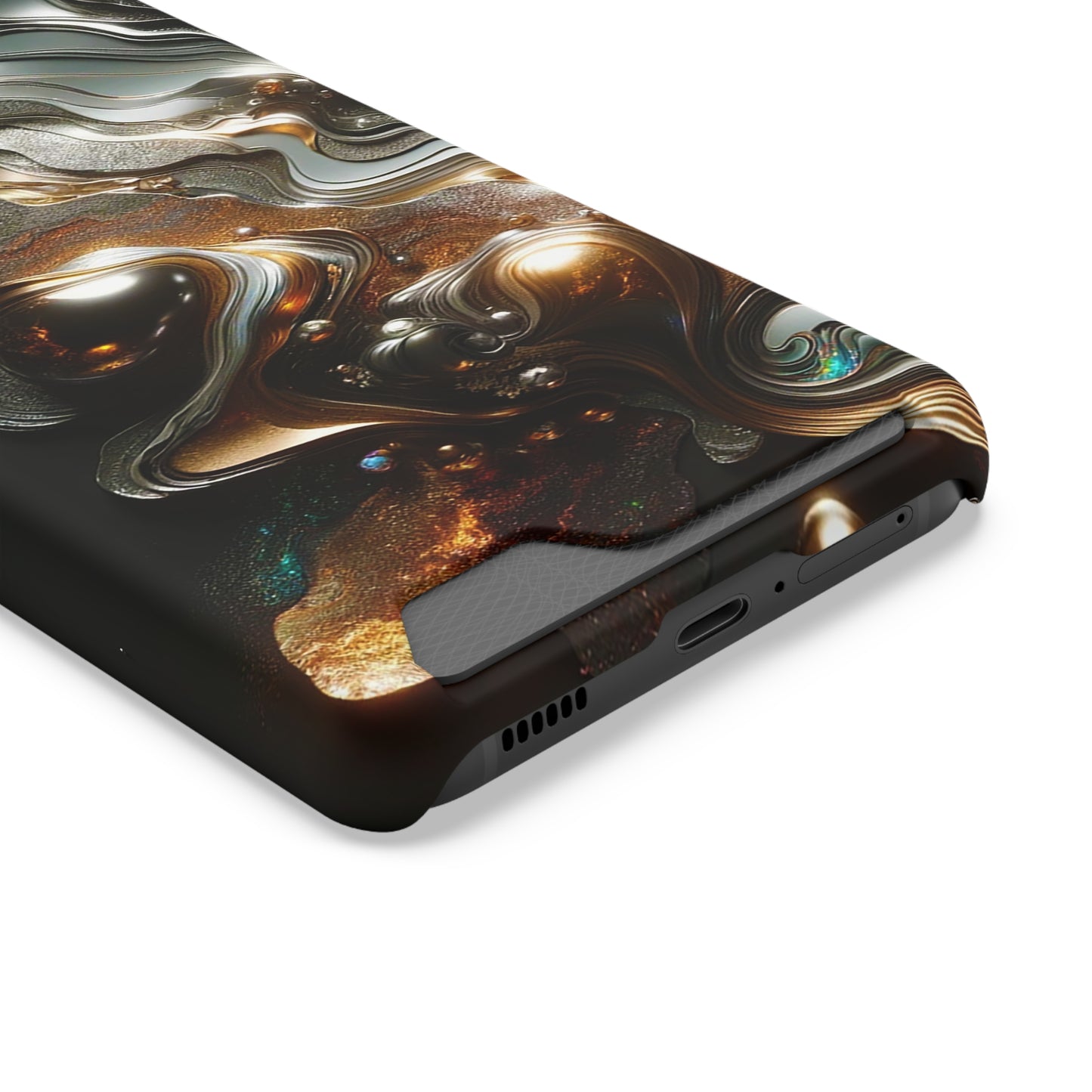 Phone Case with Card Holder - Fused Opulence ©2024