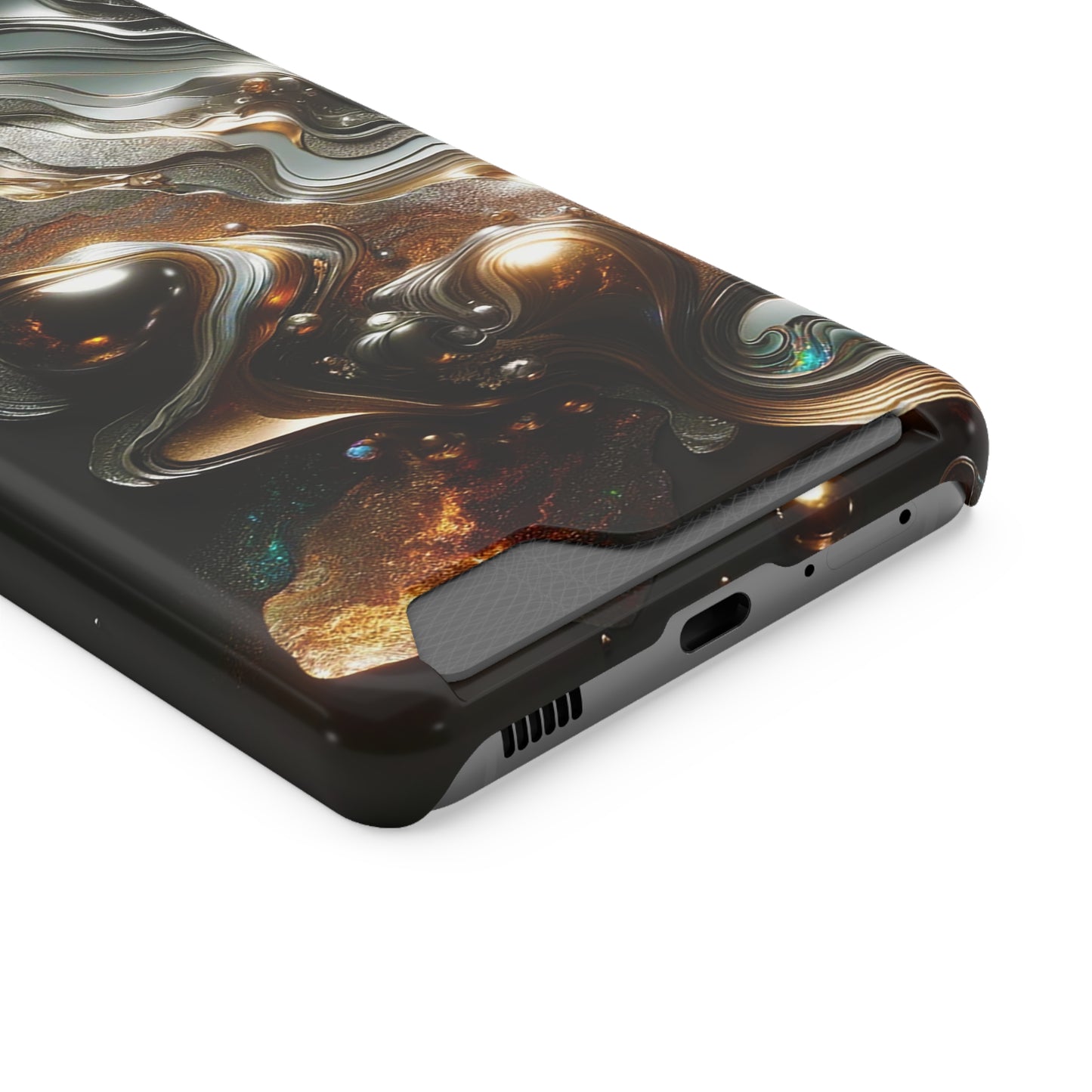 Phone Case with Card Holder - Fused Opulence ©2024
