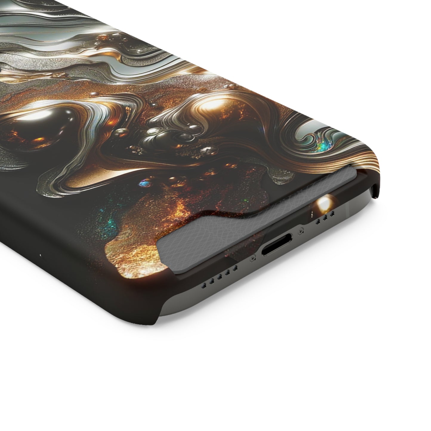 Phone Case with Card Holder - Fused Opulence ©2024