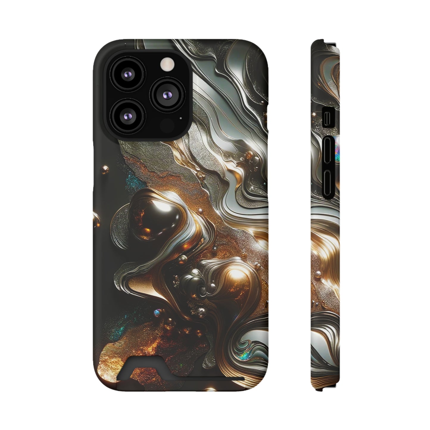 Phone Case with Card Holder - Fused Opulence ©2024