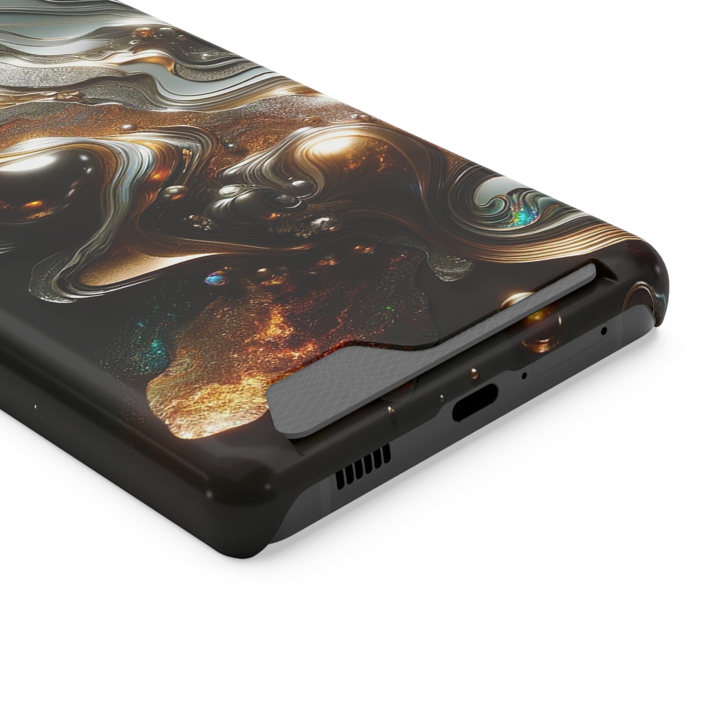 Phone Case with Card Holder - Fused Opulence ©2024