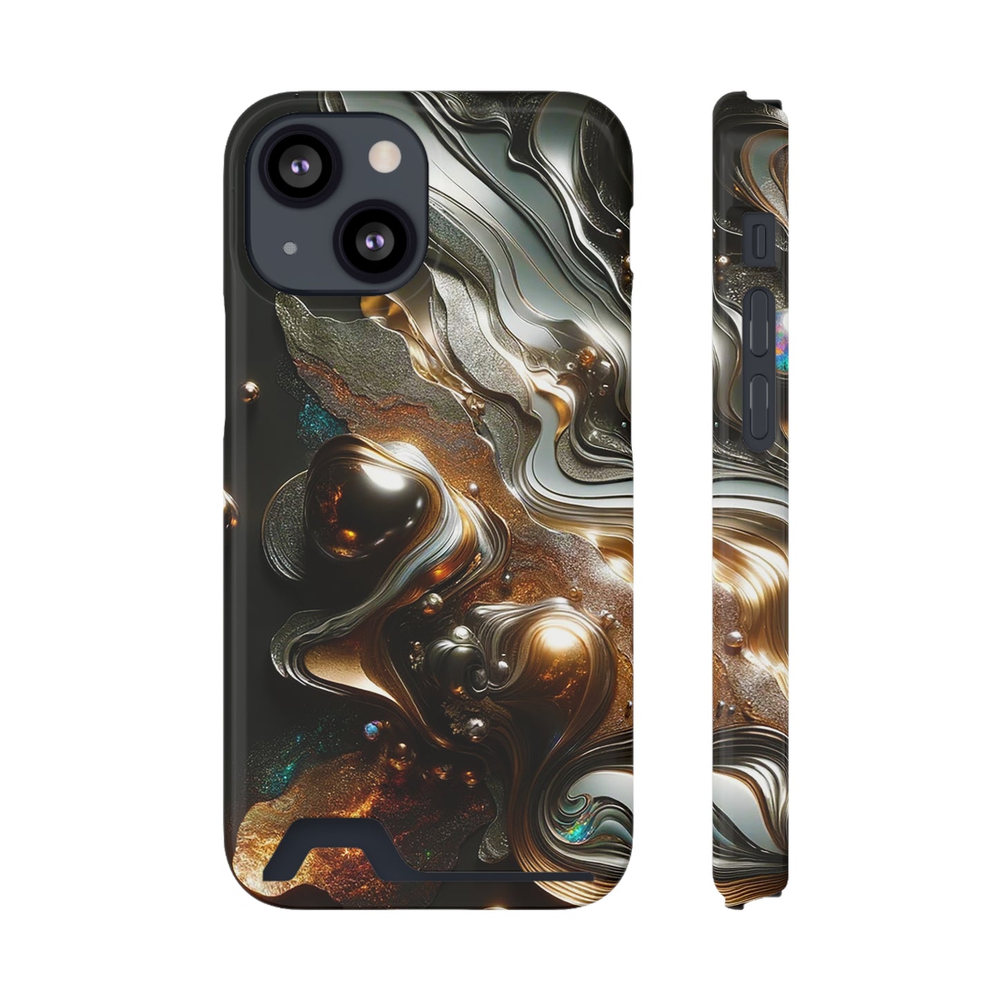 Phone Case with Card Holder - Fused Opulence ©2024