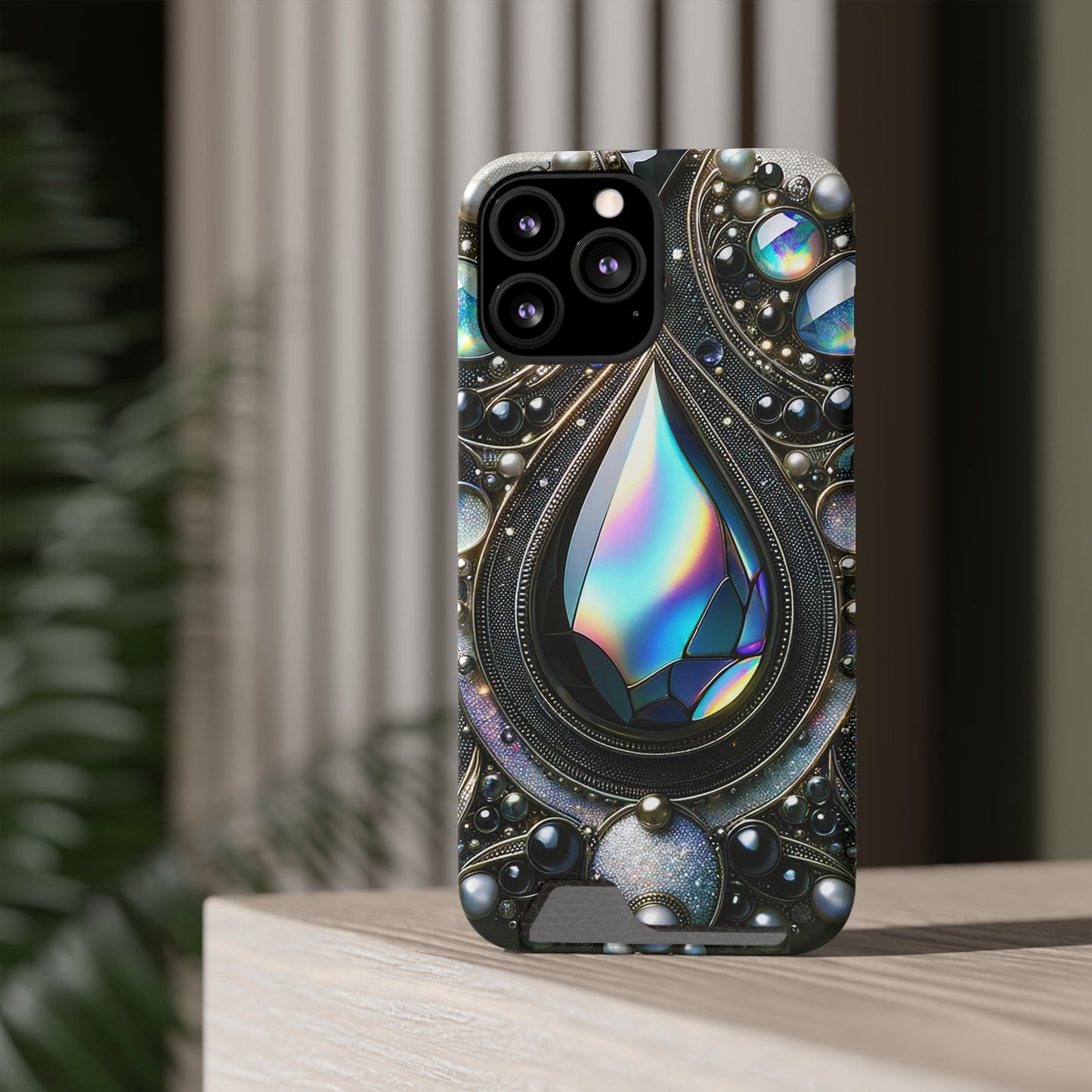 Phone Case with Card Holder - Sophisticated Power ©2024