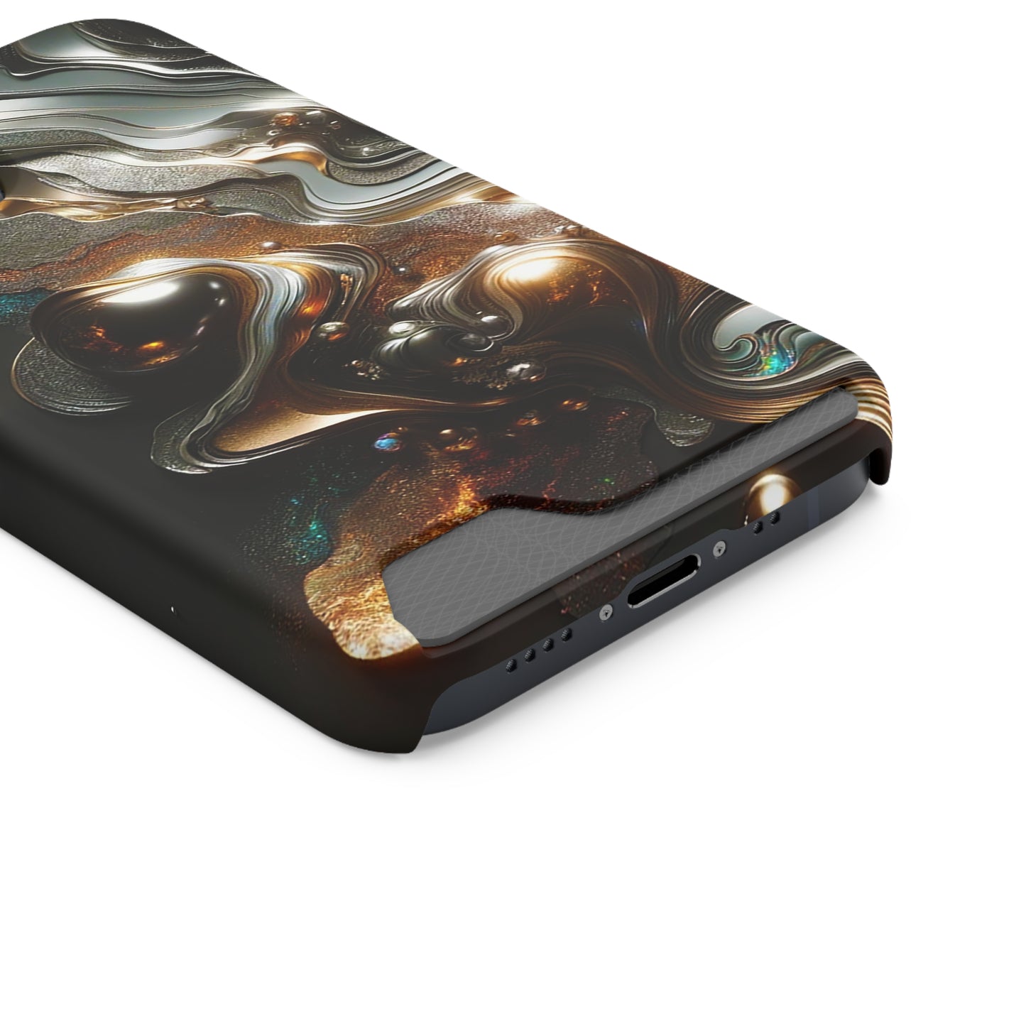 Phone Case with Card Holder - Fused Opulence ©2024