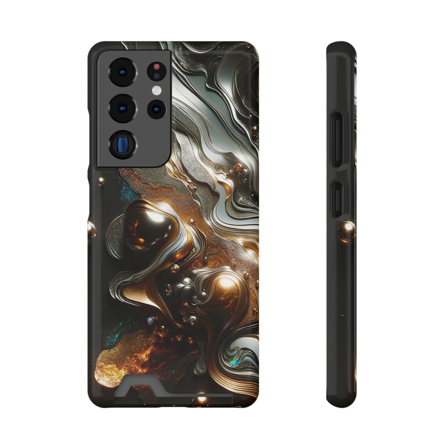 Phone Case with Card Holder - Fused Opulence ©2024