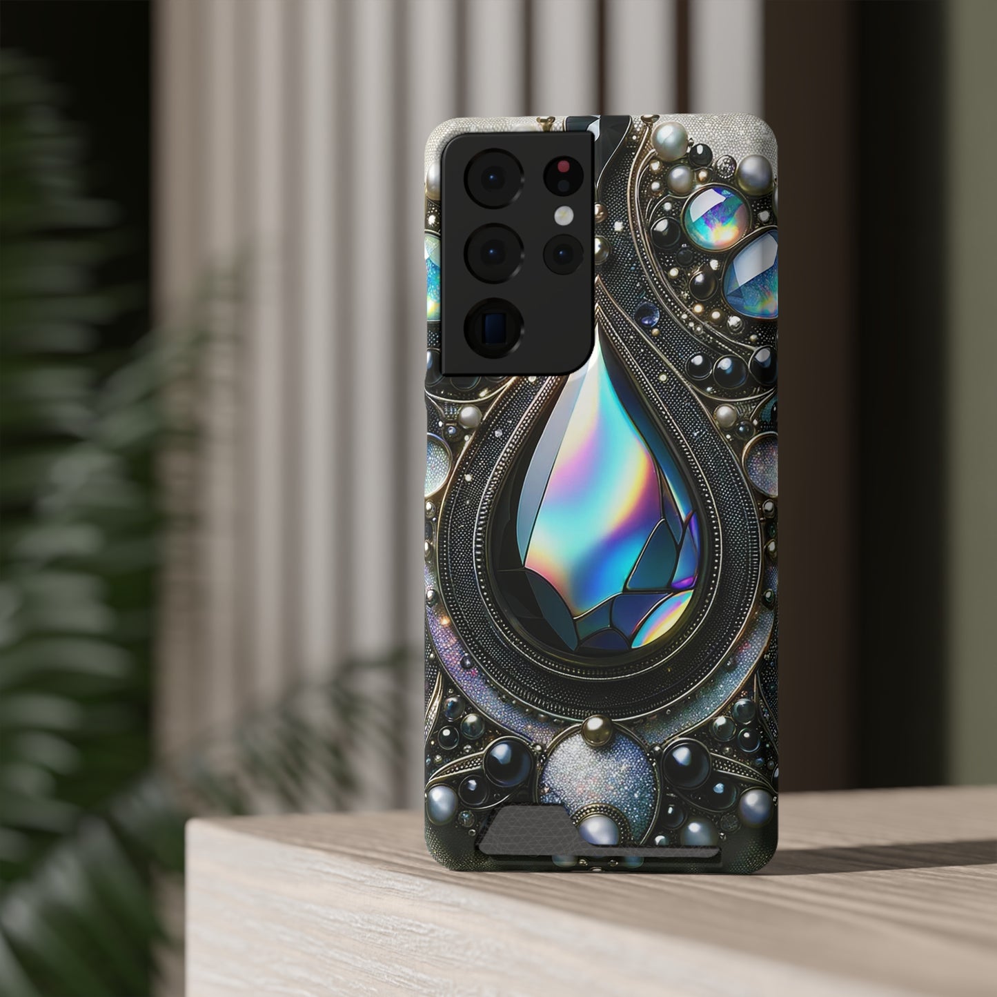 Phone Case with Card Holder - Sophisticated Power ©2024