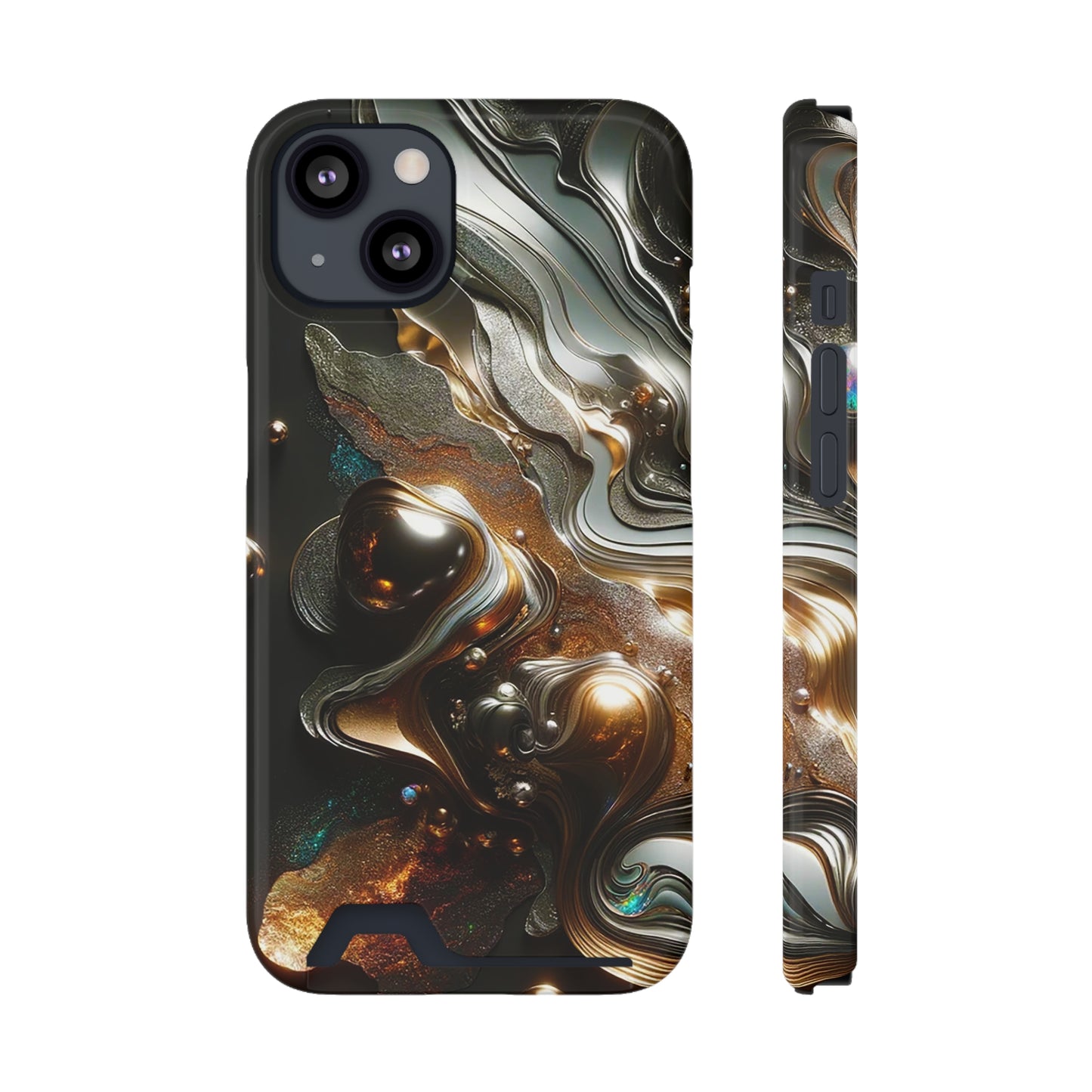 Phone Case with Card Holder - Fused Opulence ©2024