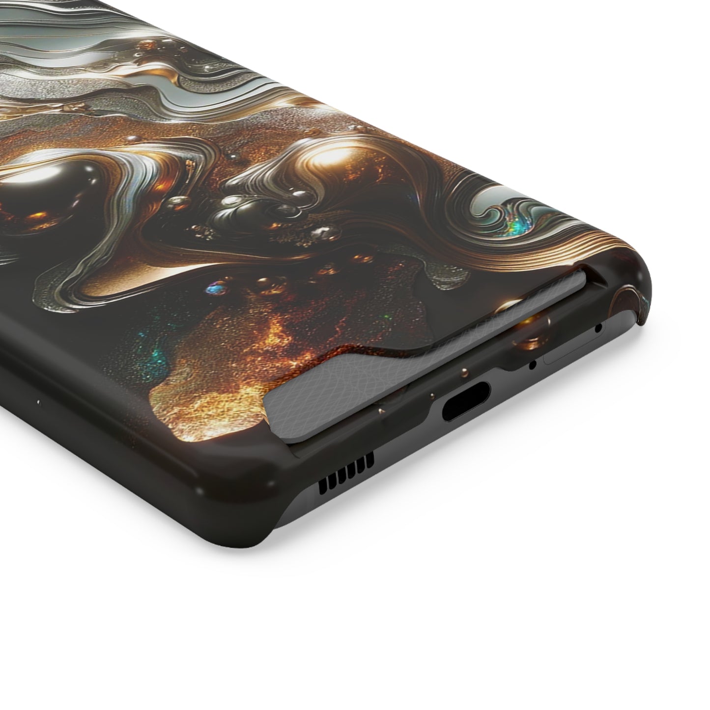 Phone Case with Card Holder - Fused Opulence ©2024