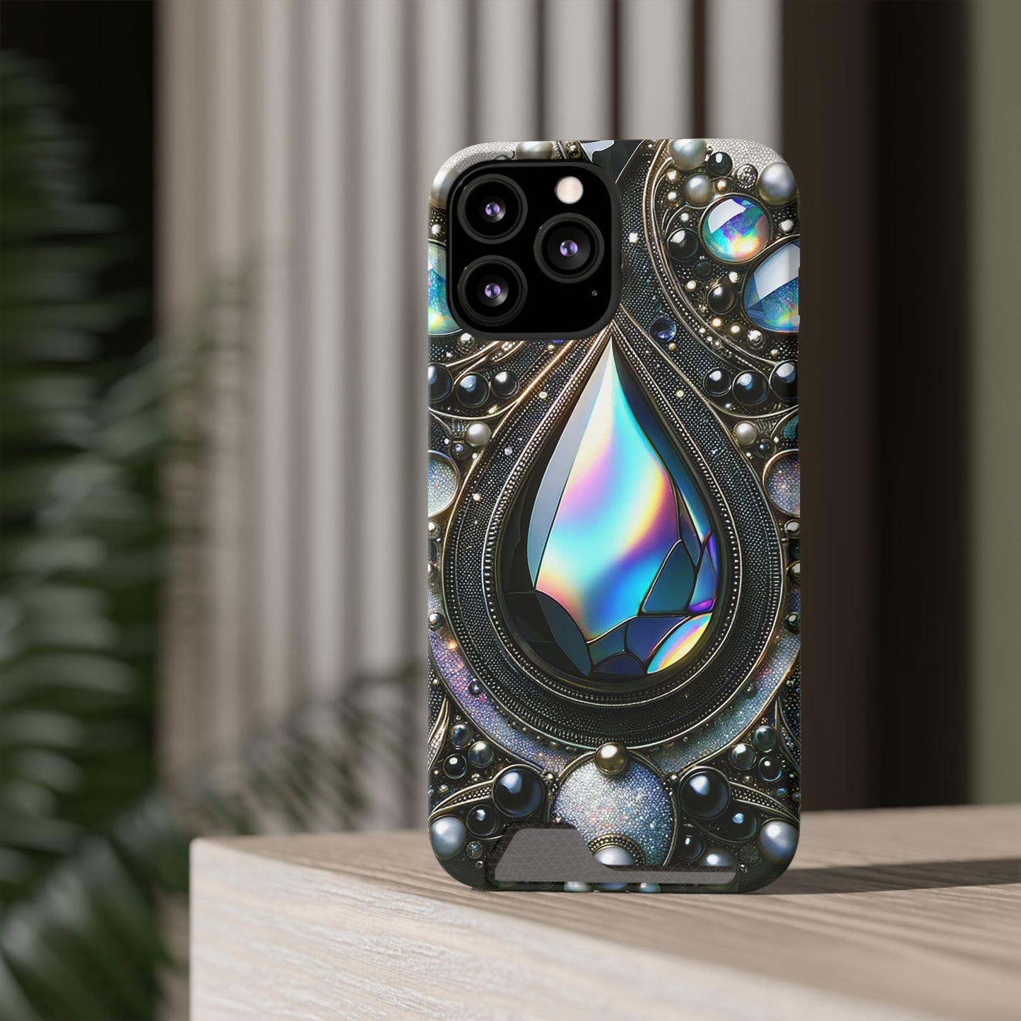 Phone Case with Card Holder - Sophisticated Power ©2024