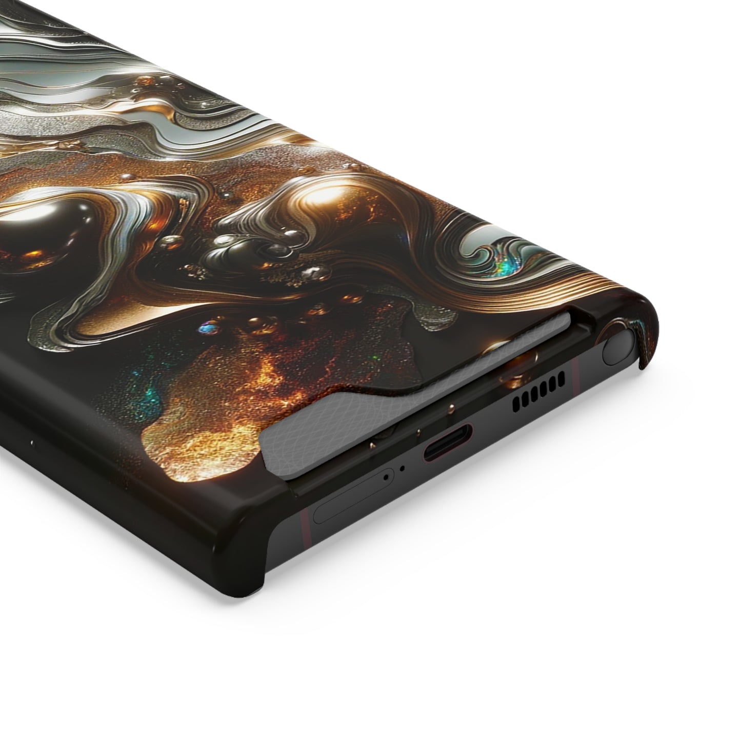 Phone Case with Card Holder - Fused Opulence ©2024
