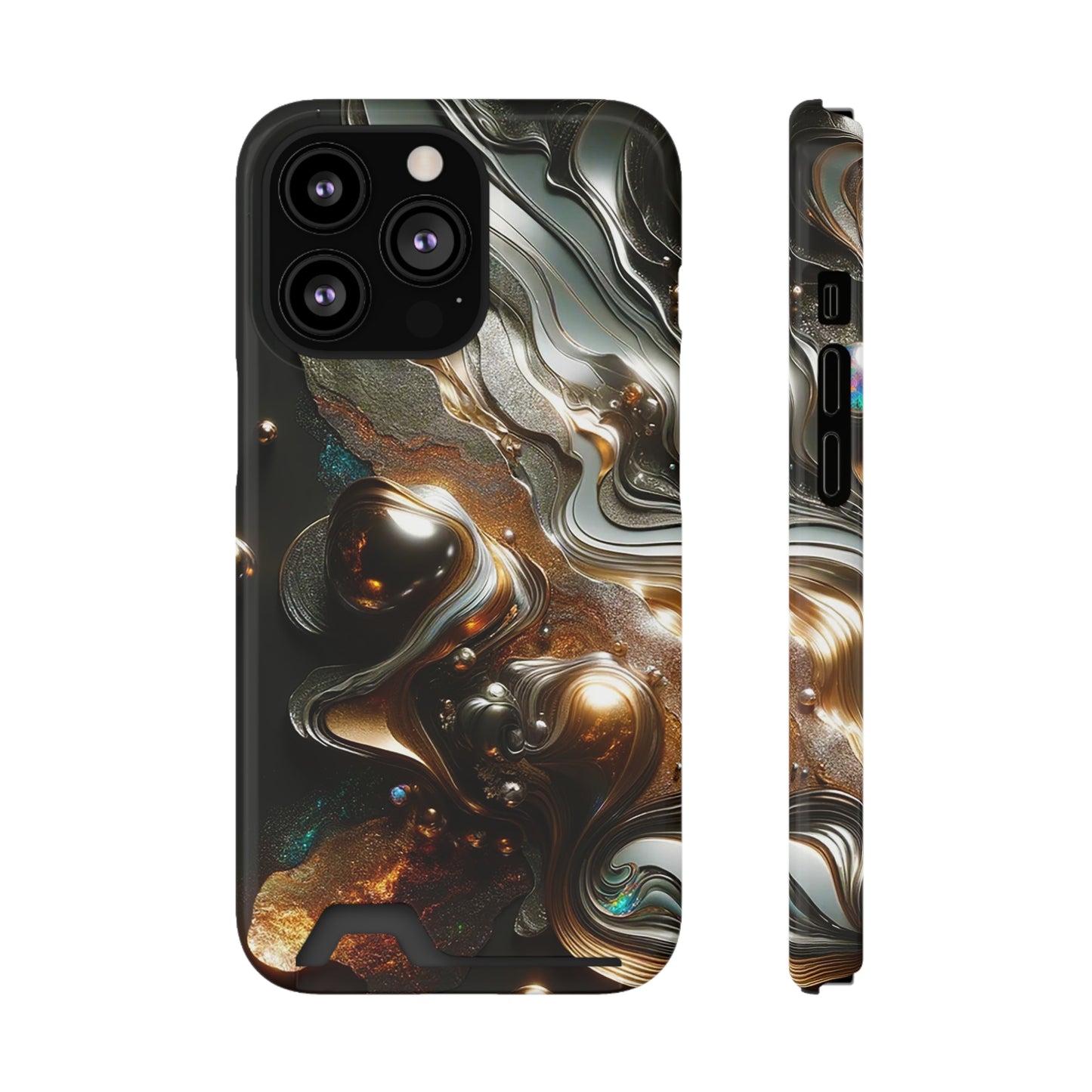 Phone Case with Card Holder - Fused Opulence ©2024