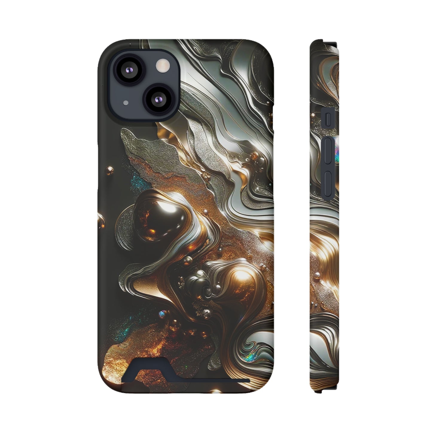 Phone Case with Card Holder - Fused Opulence ©2024