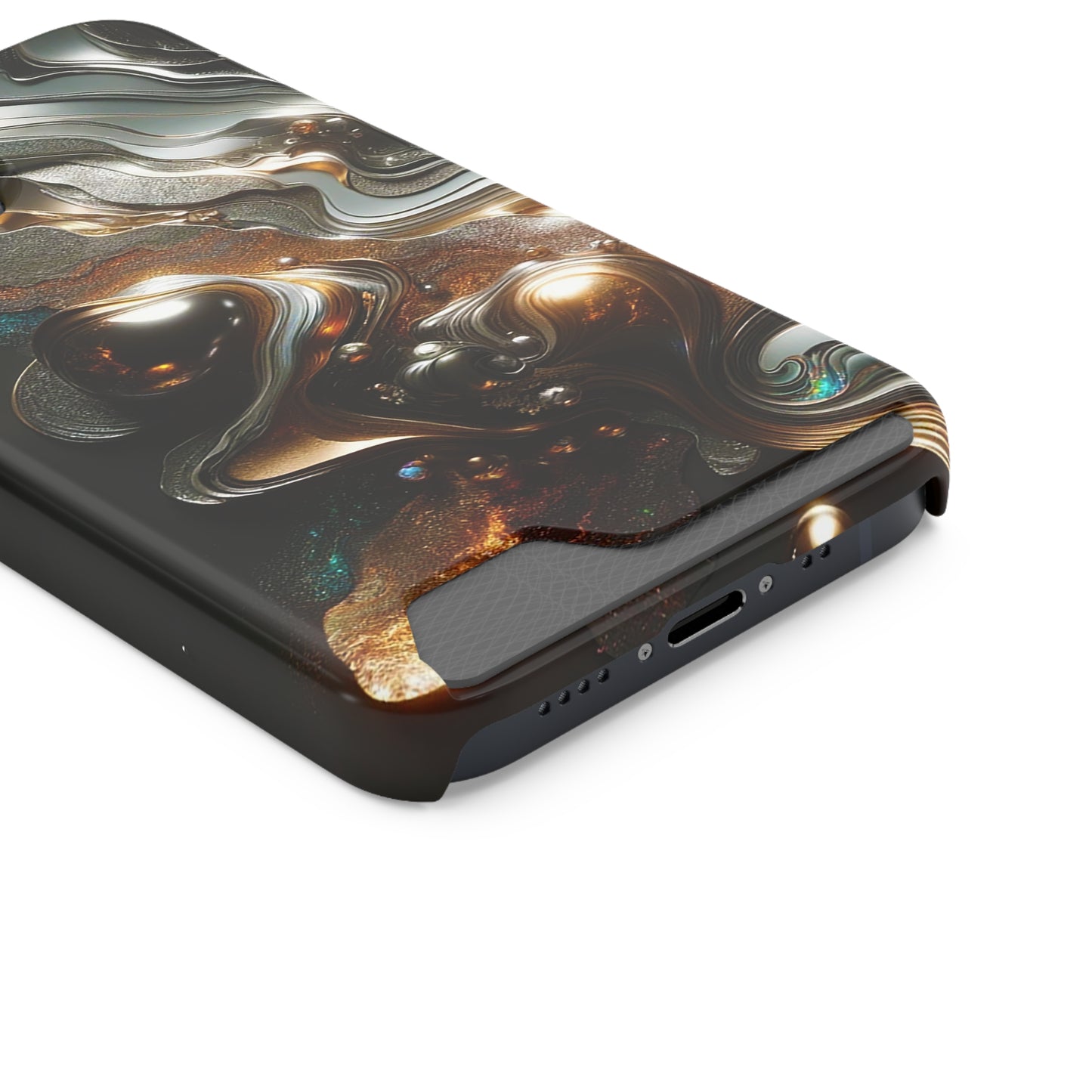 Phone Case with Card Holder - Fused Opulence ©2024