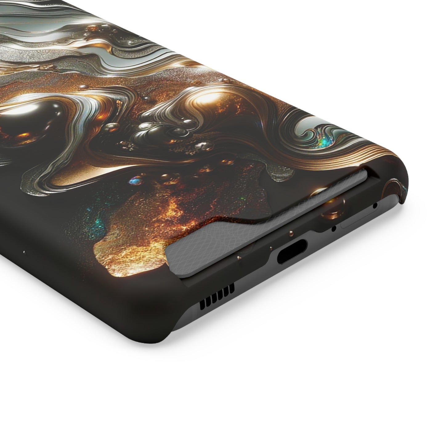 Phone Case with Card Holder - Fused Opulence ©2024